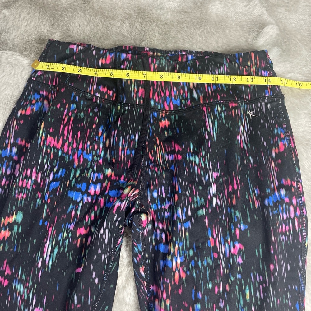 Danskin Now Womens Dri-More Capri Leggings Multicolor Abstract Streak-0691 - Picture 3 of 7